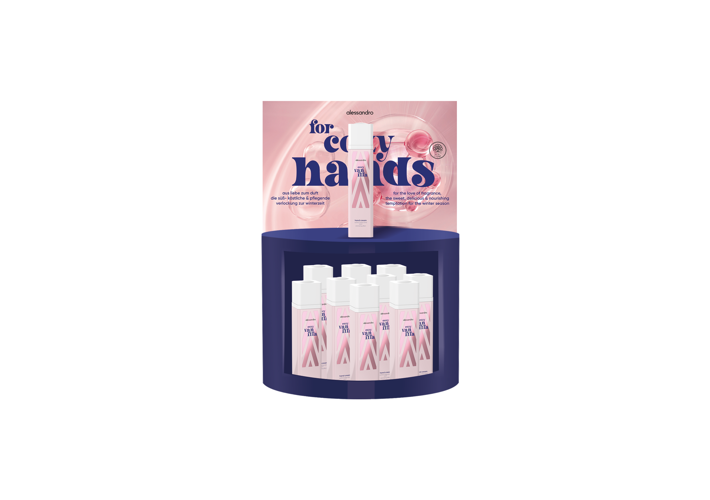 Cozy Vanilla Hand Cream Display